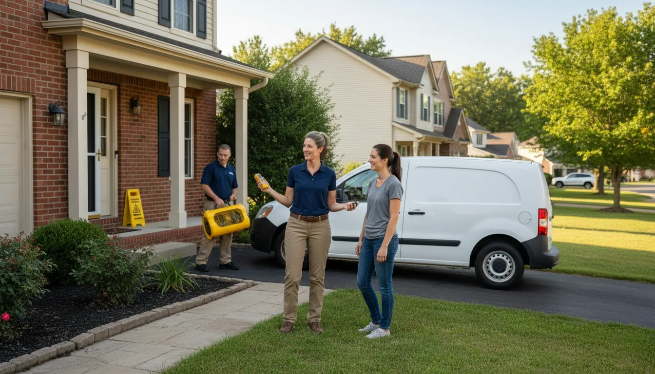 Residential water damage restoration in Edwardsville, KS